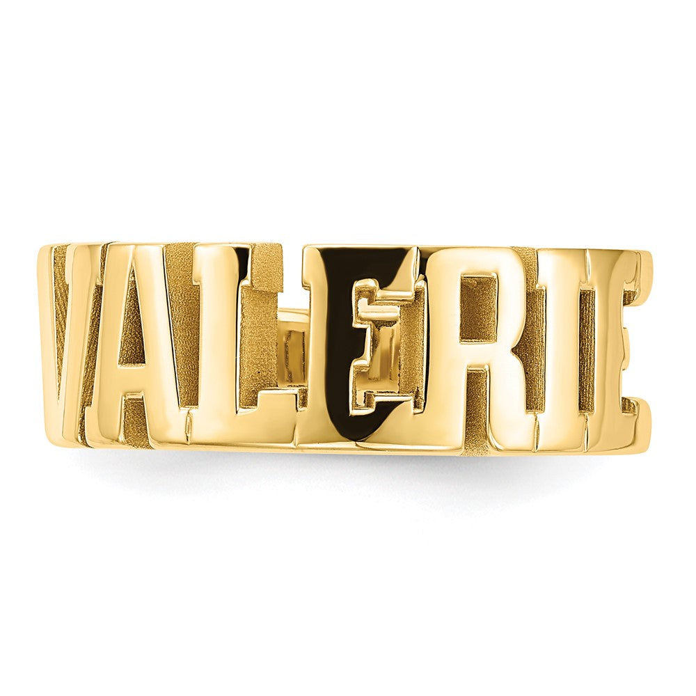 14K Gelbgold Ausgeschnitten Name Ring