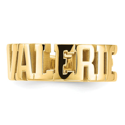 14K Gelbgold Ausgeschnitten Name Ring