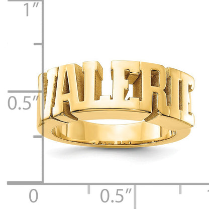 14K Gelbgold Ausgeschnitten Name Ring