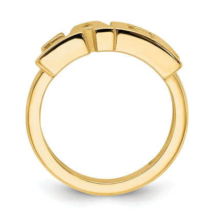 Vergoldet Sterlingsilber /gold Ausgeschnitten Name Ring