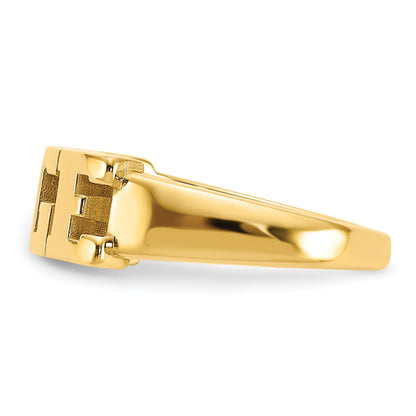 Vergoldet Sterlingsilber /gold Ausgeschnitten Name Ring