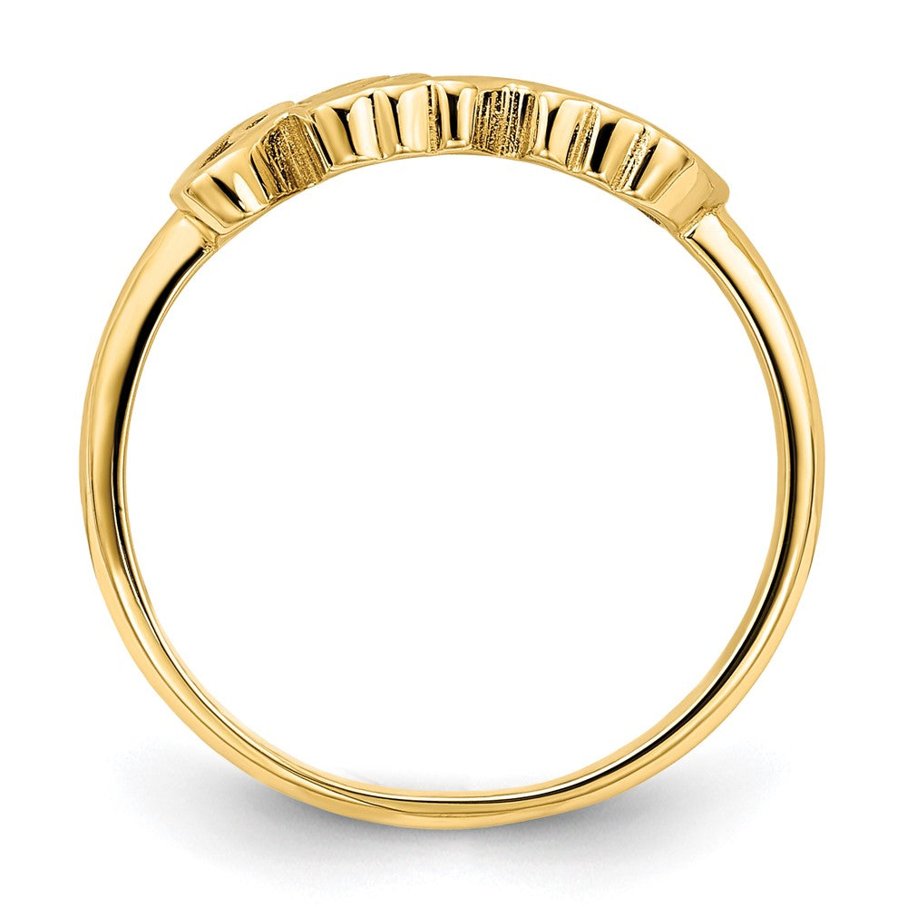 14K Gelbgold Name Platte Ring