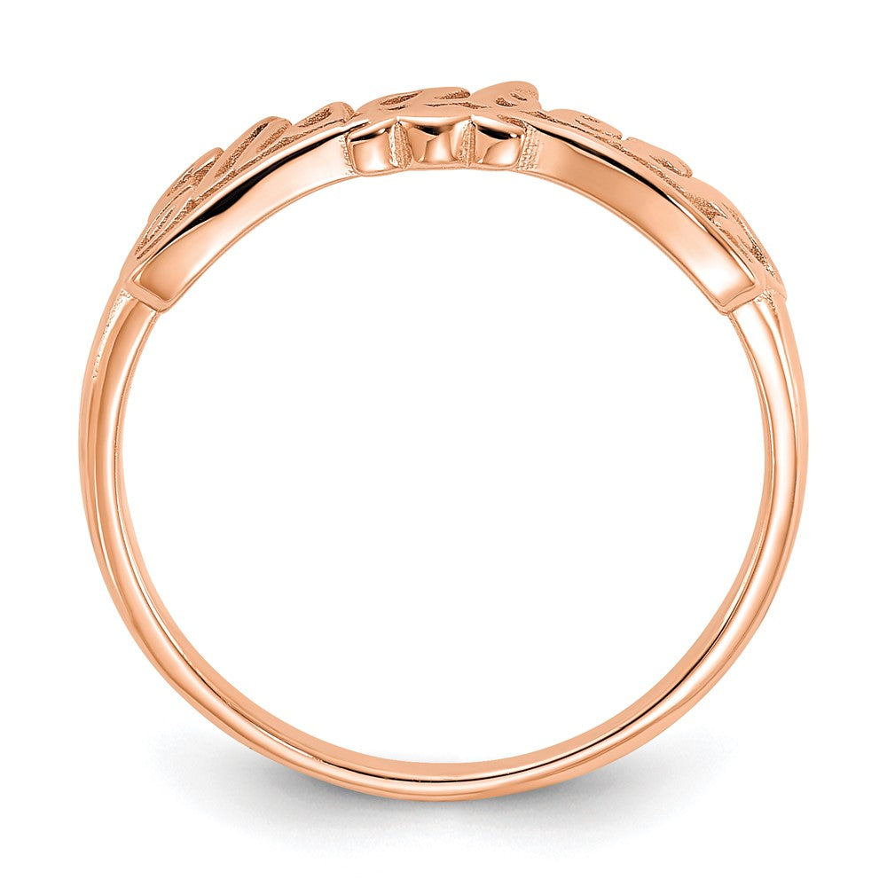 Roségoldbeschichtet Sterlingsilber /rose Name Platte Ring