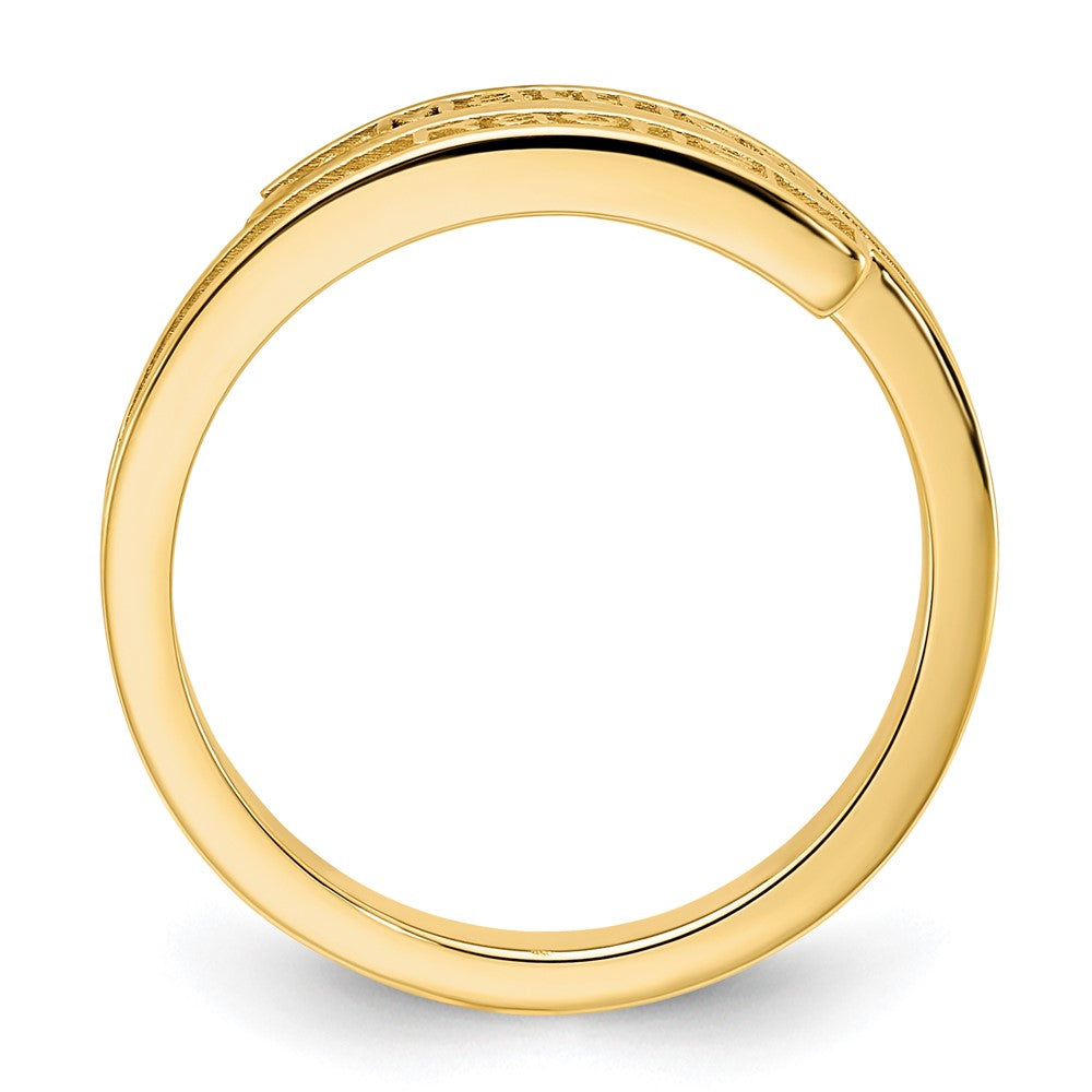 Vergoldet Personalisiert Poliert mit Sandgestrahlt Background Ring
