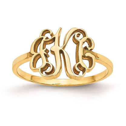 14K Gelbgold Monogramm Ring