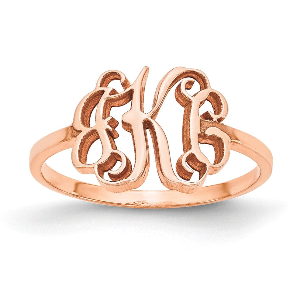 14K Roségold Monogramm Ring
