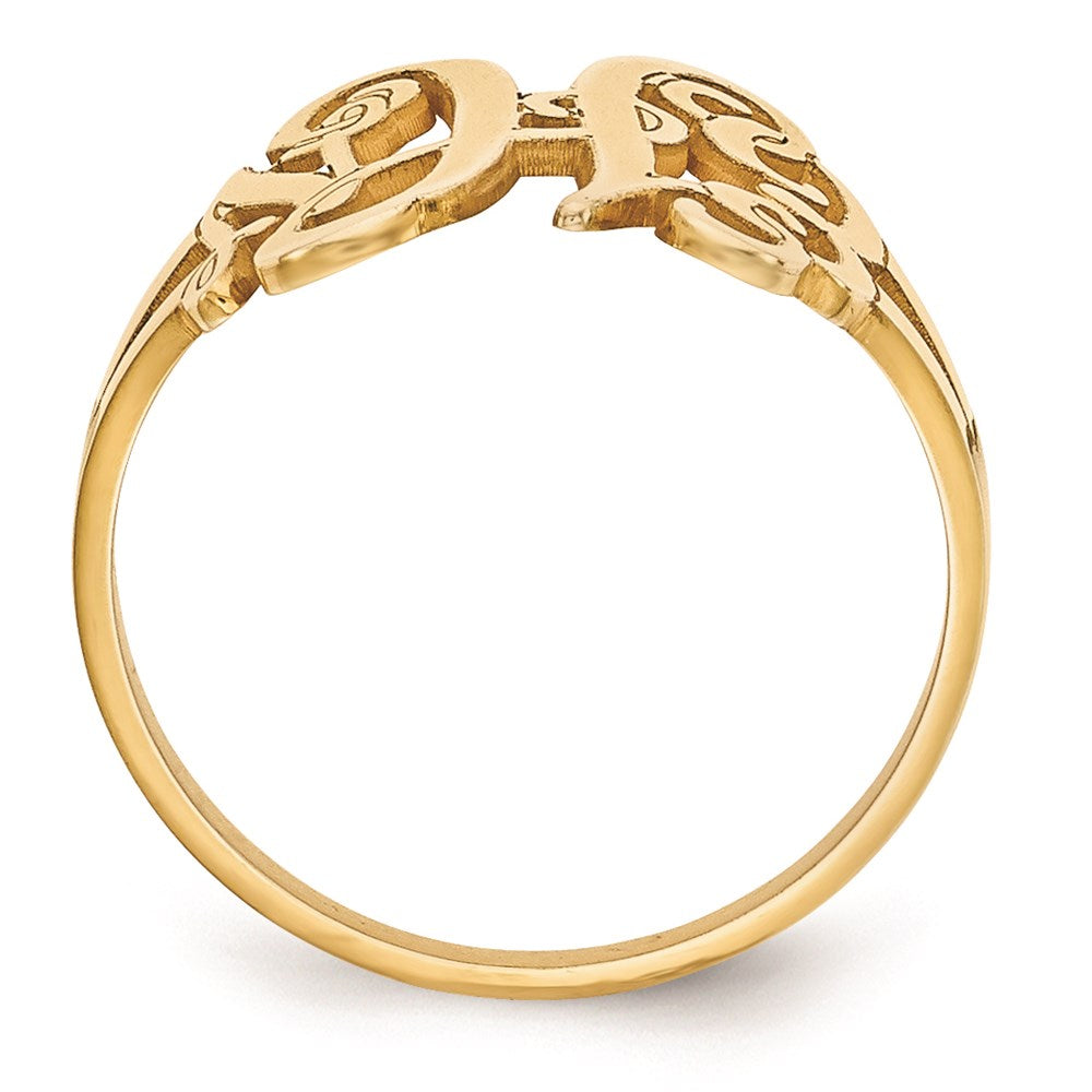 14K Gelbgold Monogramm Ring