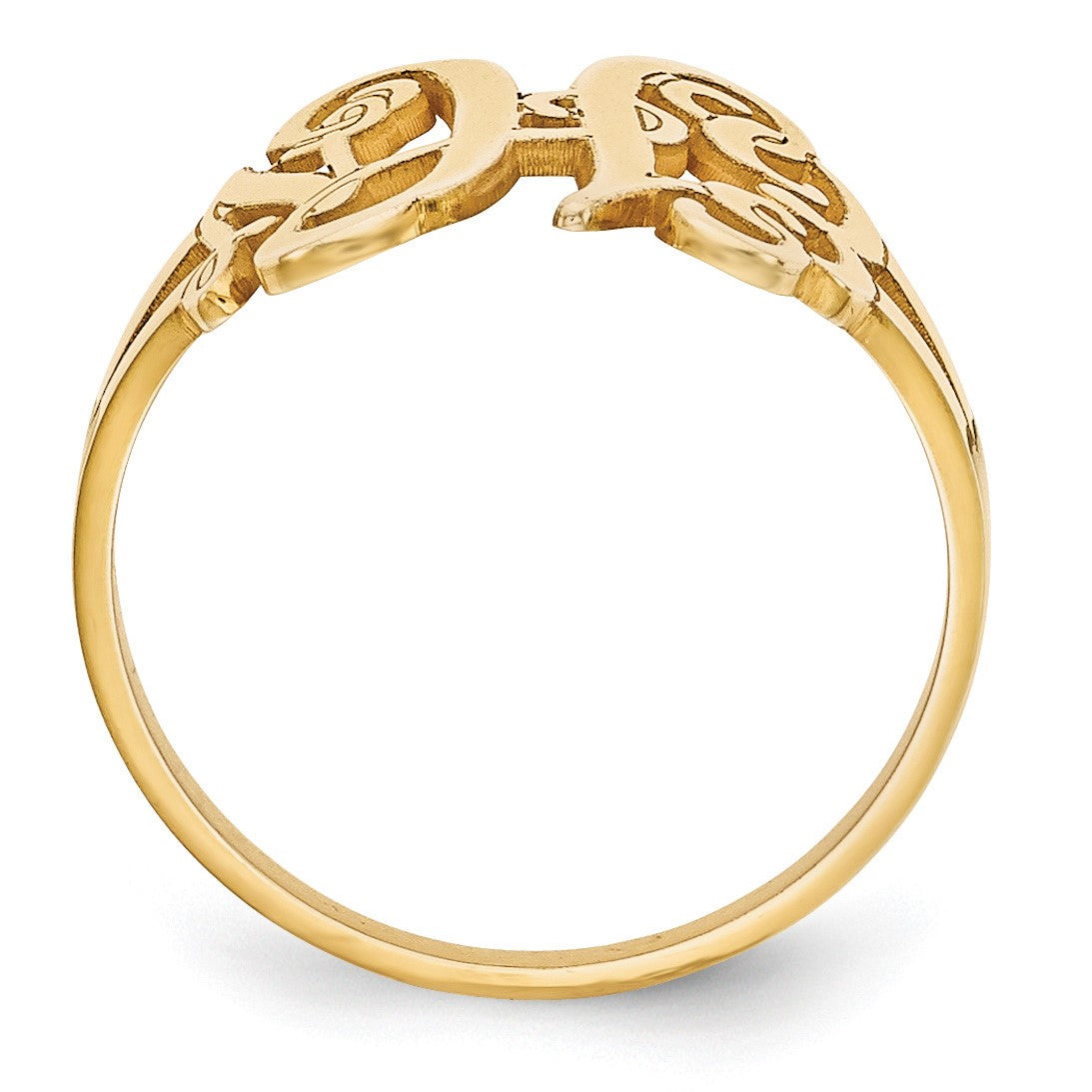 Vergoldet Sterlingsilber /gold Monogramm Ring