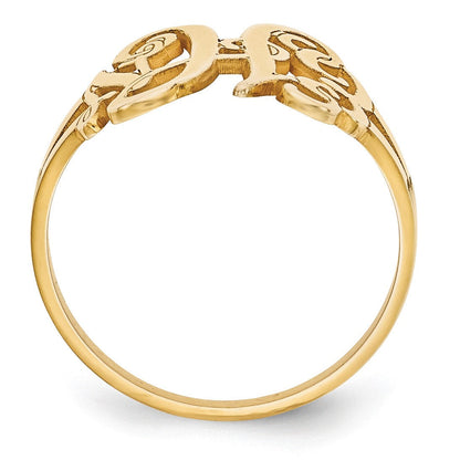 Vergoldet Sterlingsilber /gold Monogramm Ring