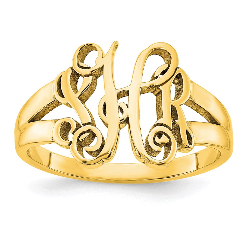 14K Gelbgold Monogramm Ring