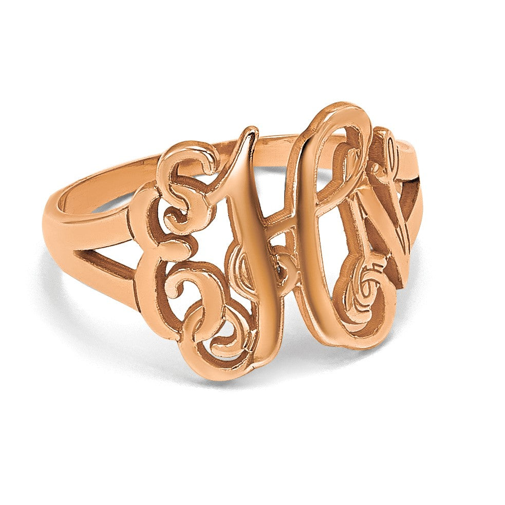 14K Roségold Monogramm Ring