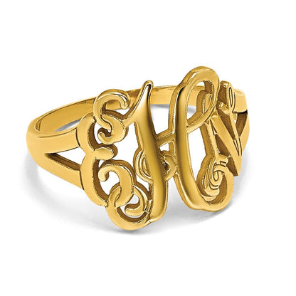 14K Gelbgold Monogramm Ring