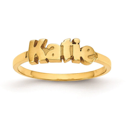 Vergoldet Sterlingsilber /gold Name Platte Ring