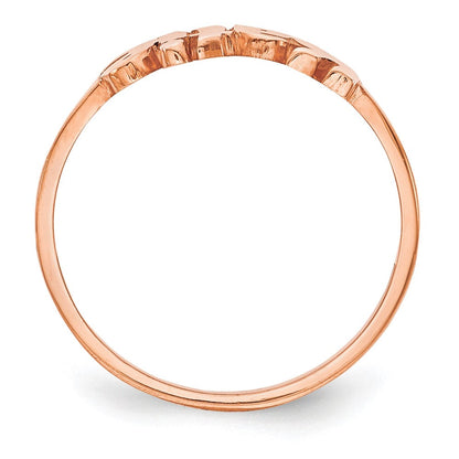 Roségoldbeschichtet Sterlingsilber /rose Name Platte Ring
