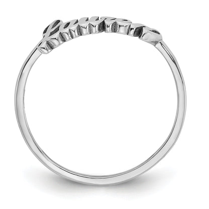 14K Weißgold Name Platte Ring