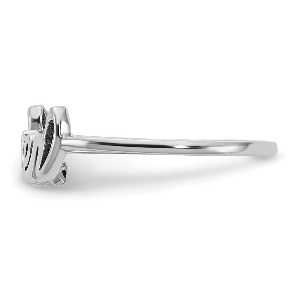 14K Weißgold personalisierter polierter Ring