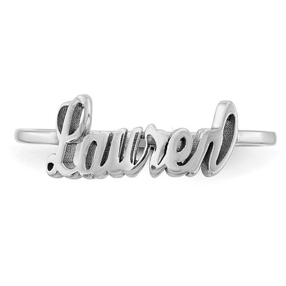 14K Weißgold personalisierter polierter Ring