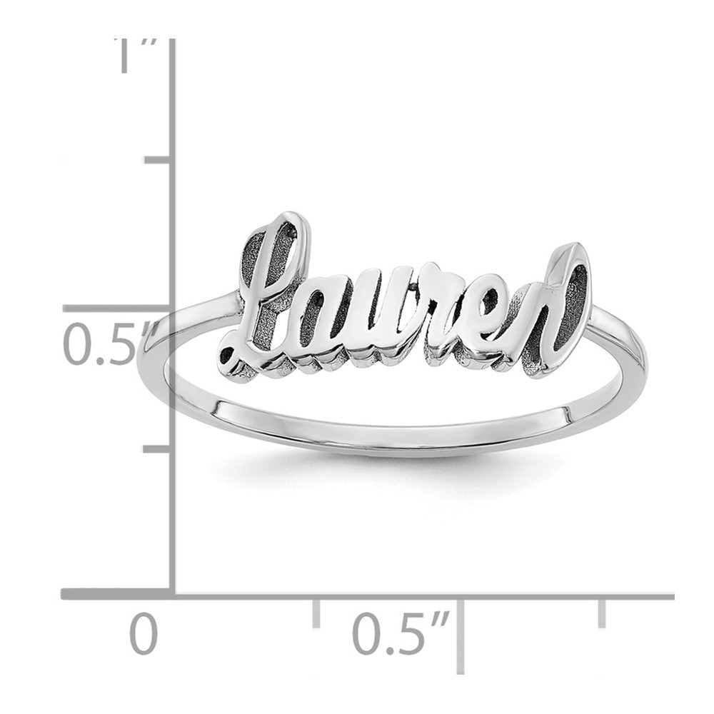 14K Weißgold personalisierter polierter Ring