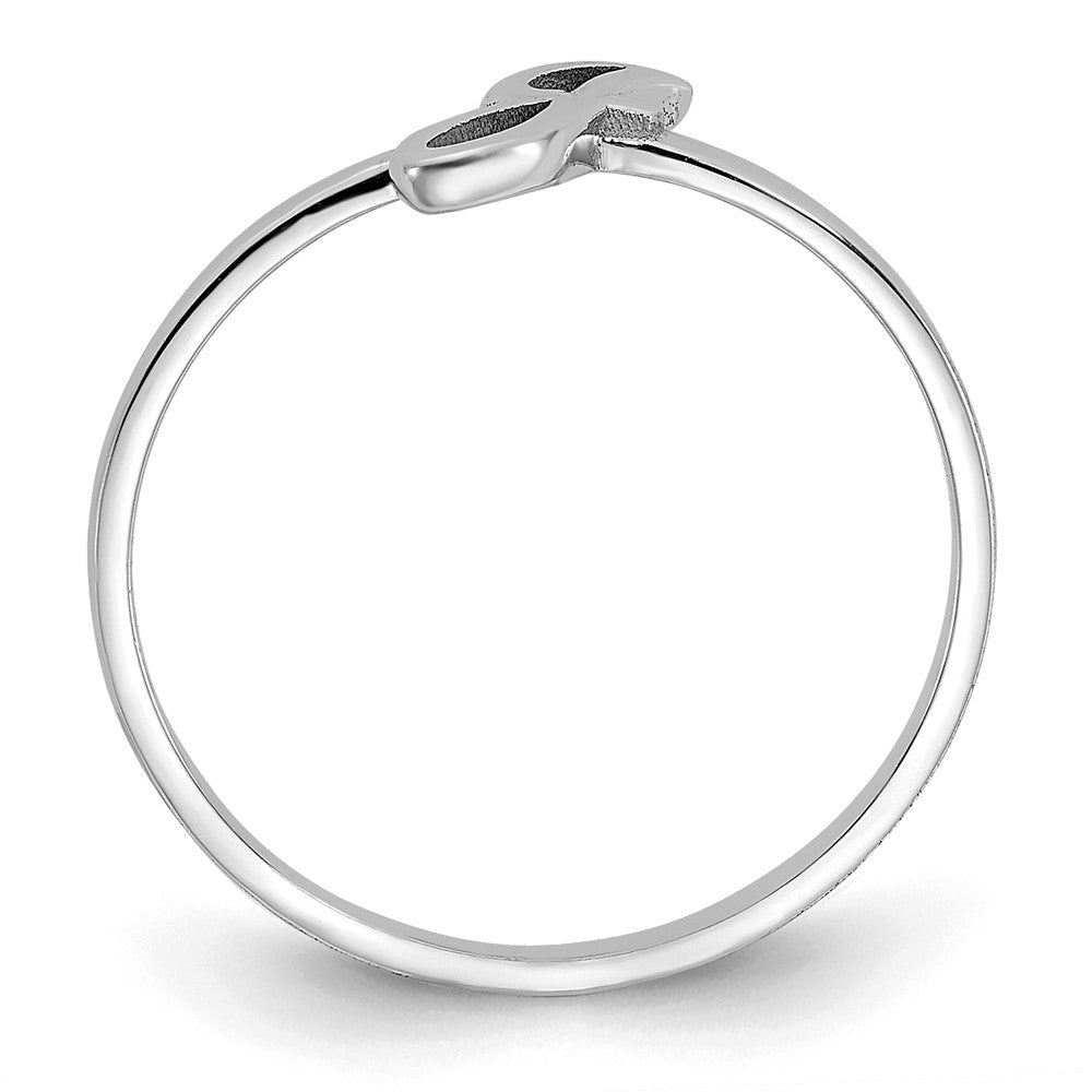 585 Weißgold Ring mit Initiale in Schreibschrift oder Blockschrift