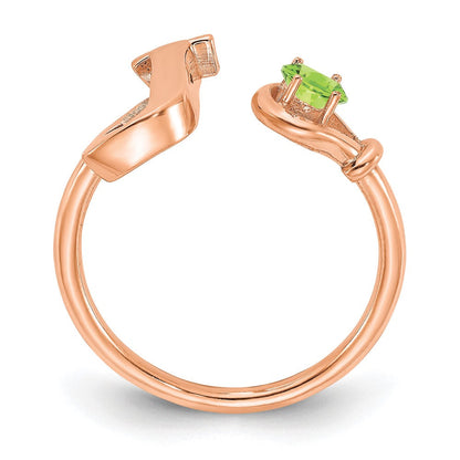 14K Roségold Buchstabe J Ring mit Geburtsstein