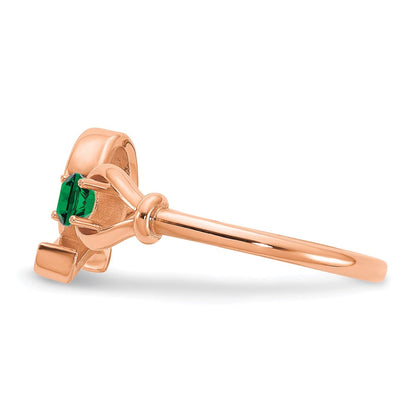 14K Roségold Buchstabe Q Ring mit Geburtsstein