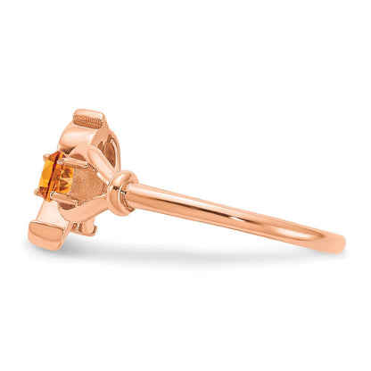 14K Roségold Buchstaben-Ring "R" mit Geburtsstein
