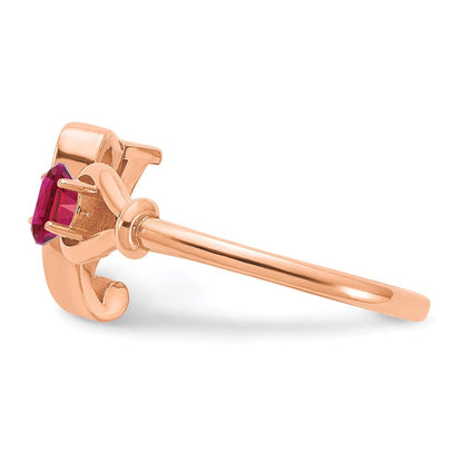 14K Roségold Buchstabe Y Ring mit Geburtsstein