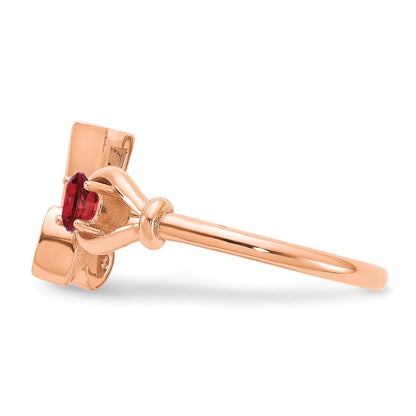 585 Roségold Ring mit Buchstabe Z und Geburtsstein