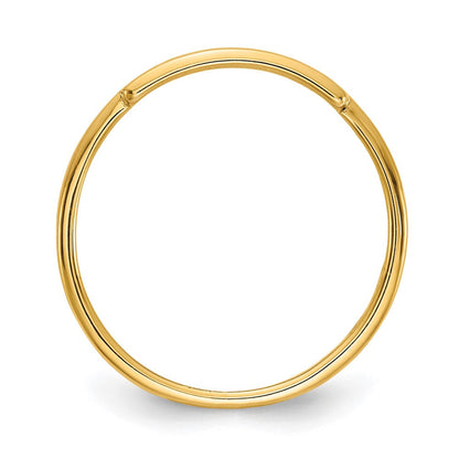 14K Gelbgold Herz und Name Stab Ring