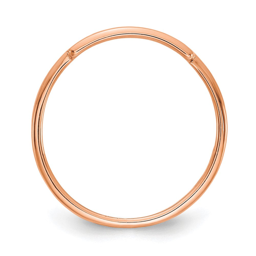 Roségoldbeschichtet Sterlingsilber /rose Herz und Name Stab Ring (size 7 Nur)