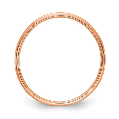 14K Roségold Herz und Name Stab Ring