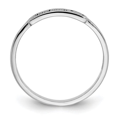 14K Weißgold personalisierter Namensring