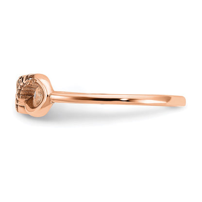 14K Roségold Personalisiert Unendlichkeit Ring (size 7 Nur)