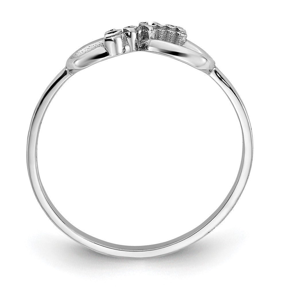 14K Weißgold personalisierter Infinity-Namensring