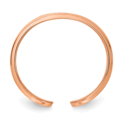 14K Roségold Polierter Zigarrenring mit Monogramm