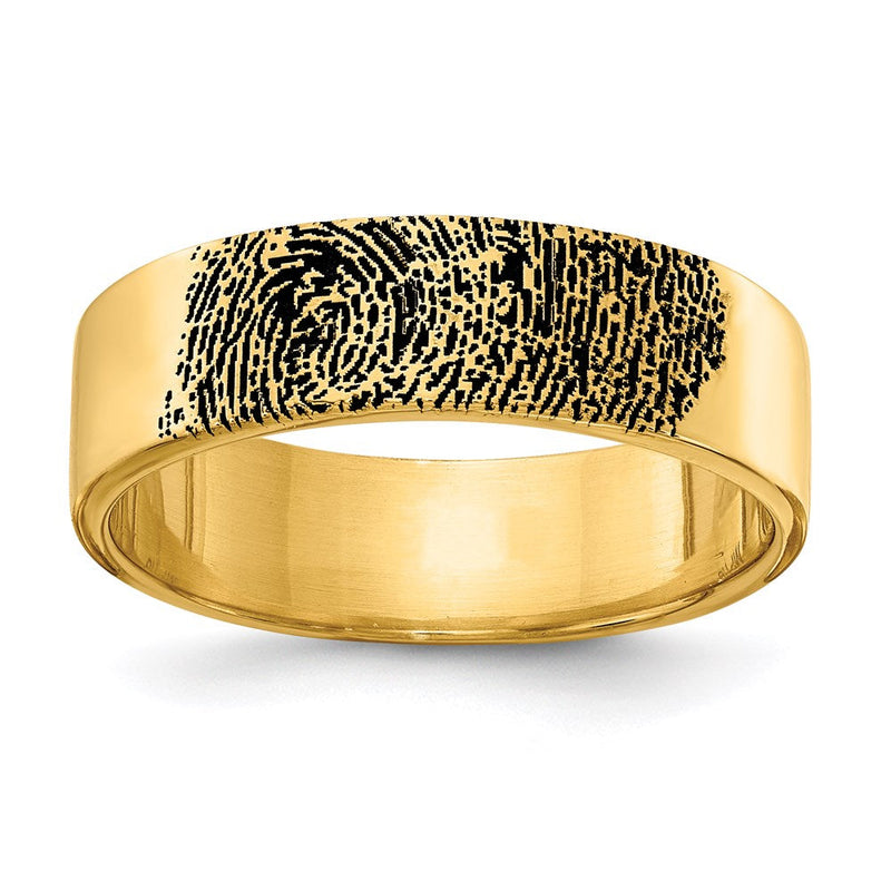 14K Gelbgold Fingerprint Ring