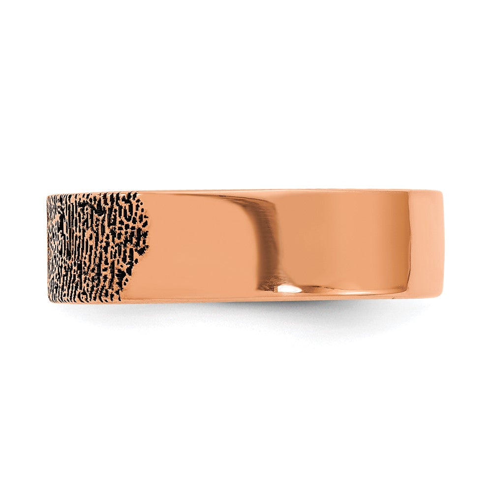 Roségoldbeschichtet Sterlingsilber /rose Fingerprint Ring