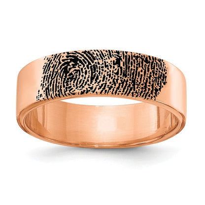14K Roségold Fingerprint Ring