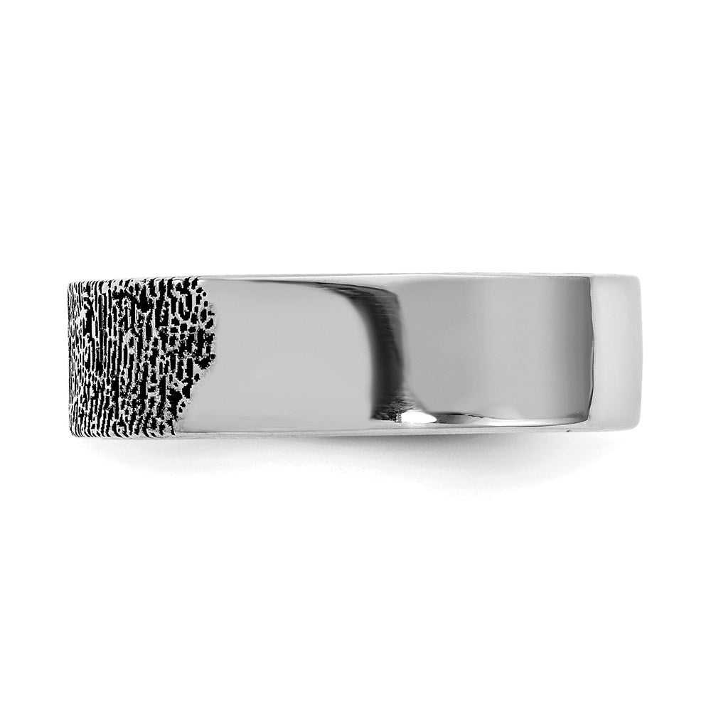 14K Weißgold Fingerabdruck-Ring