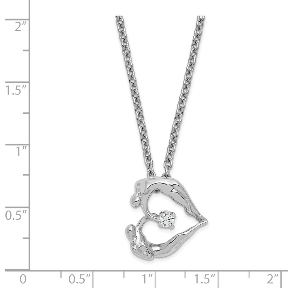 Sterlingsilber Ss Klein Anhänger mit Zirkonia