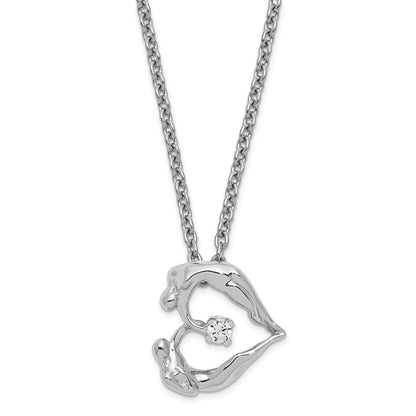 Sterlingsilber Ss Klein Anhänger mit Zirkonia