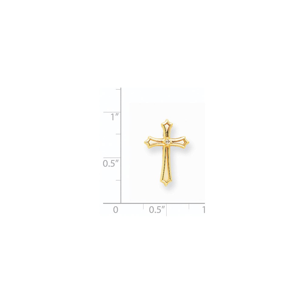 14K Gold Diamant-Kreuzanhänger
