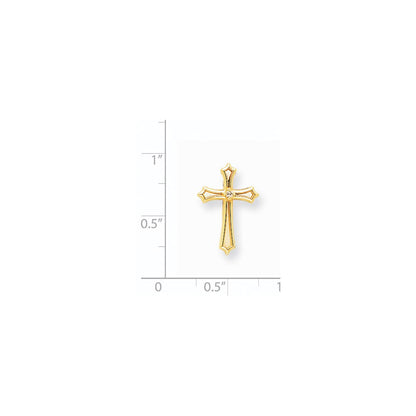 14K Gold Diamant-Kreuzanhänger