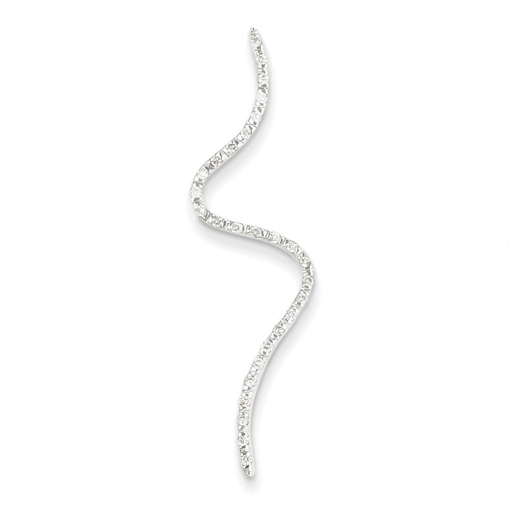 14K Weißgold Fantasie Echt Diamant Kette Anhänger