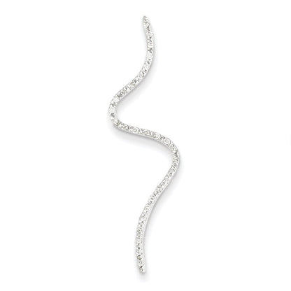 14K Weißgold Fantasie Echt Diamant Kette Anhänger