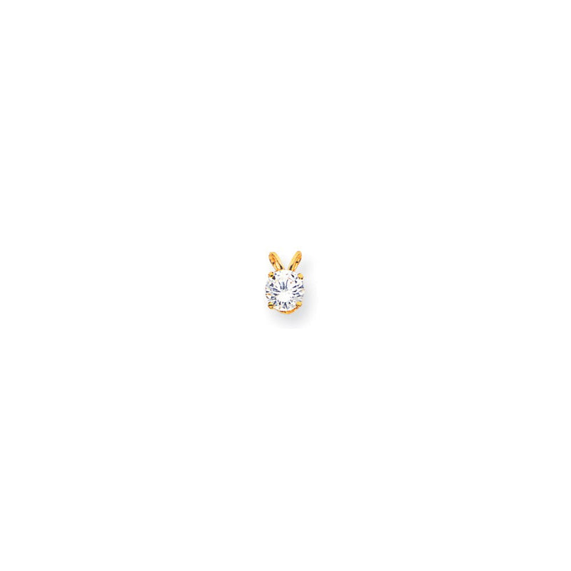 14K Gelbgold Diamant-Anhänger, 0,5 ct Diamant-Gesamtgewicht