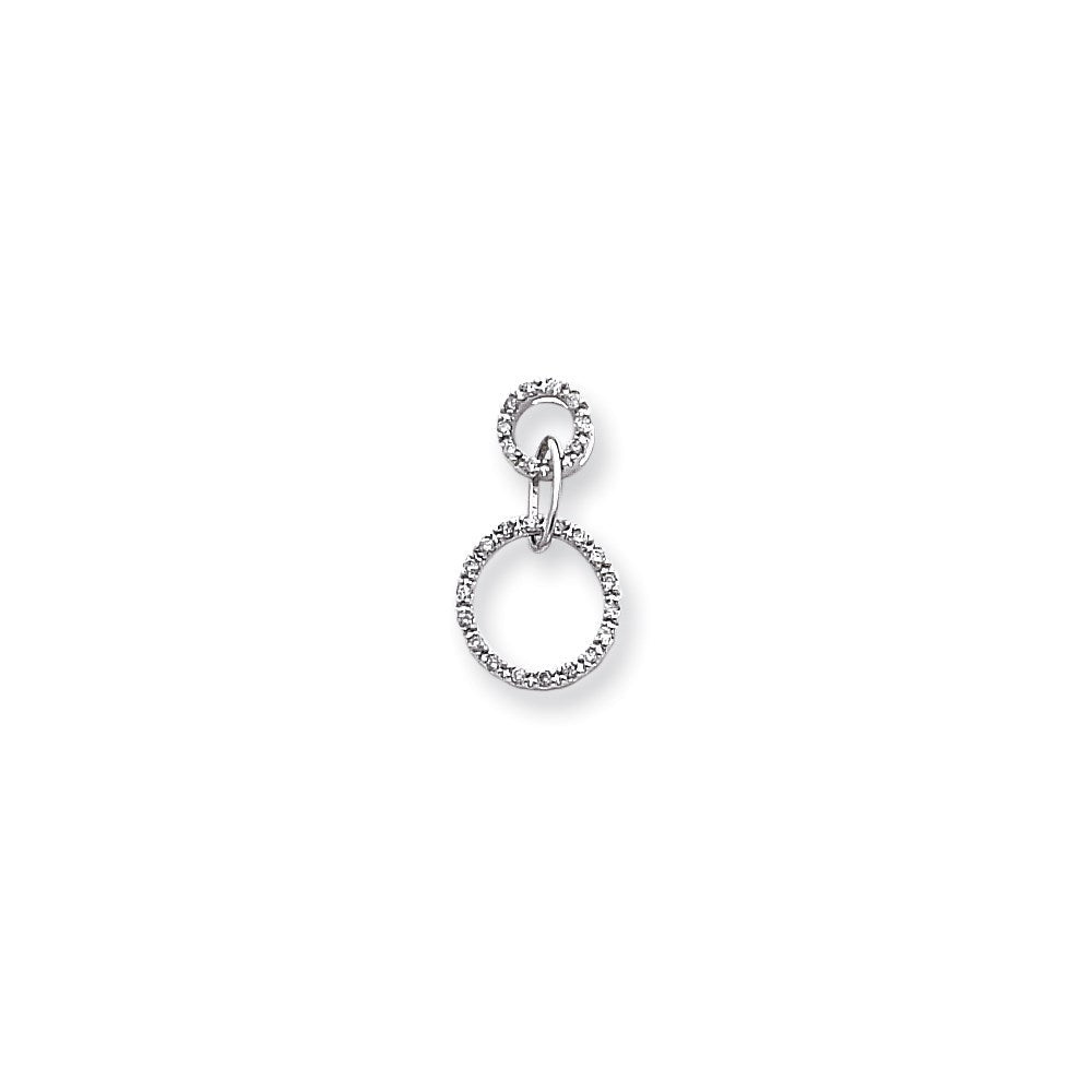14k Weißgold Vintage-Anhänger mit echten Diamanten, AA-Qualität, komplett gefertigt