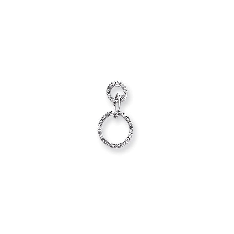 14k Weißgold Vintage-Anhänger mit echten Diamanten, AA-Qualität, komplett gefertigt