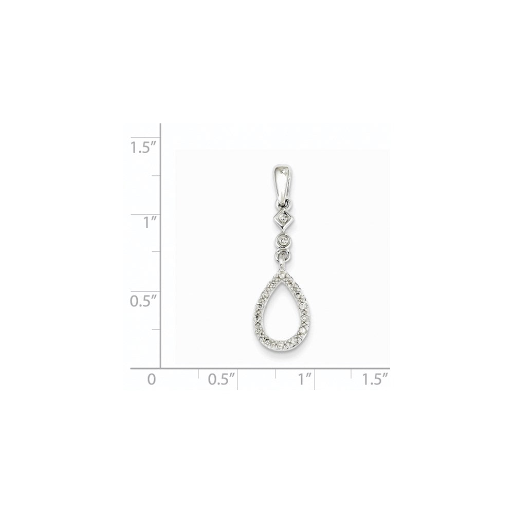 14K Weißgold Vintage Diamant-Anhänger, echt