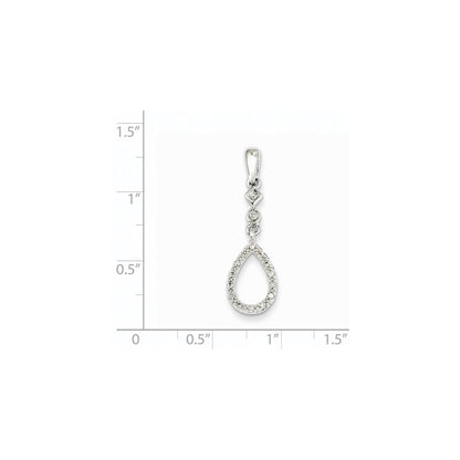 14K Weißgold Vintage Diamant-Anhänger, echt